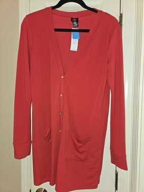 Agnes & Dora Bright Red Small Cardigan